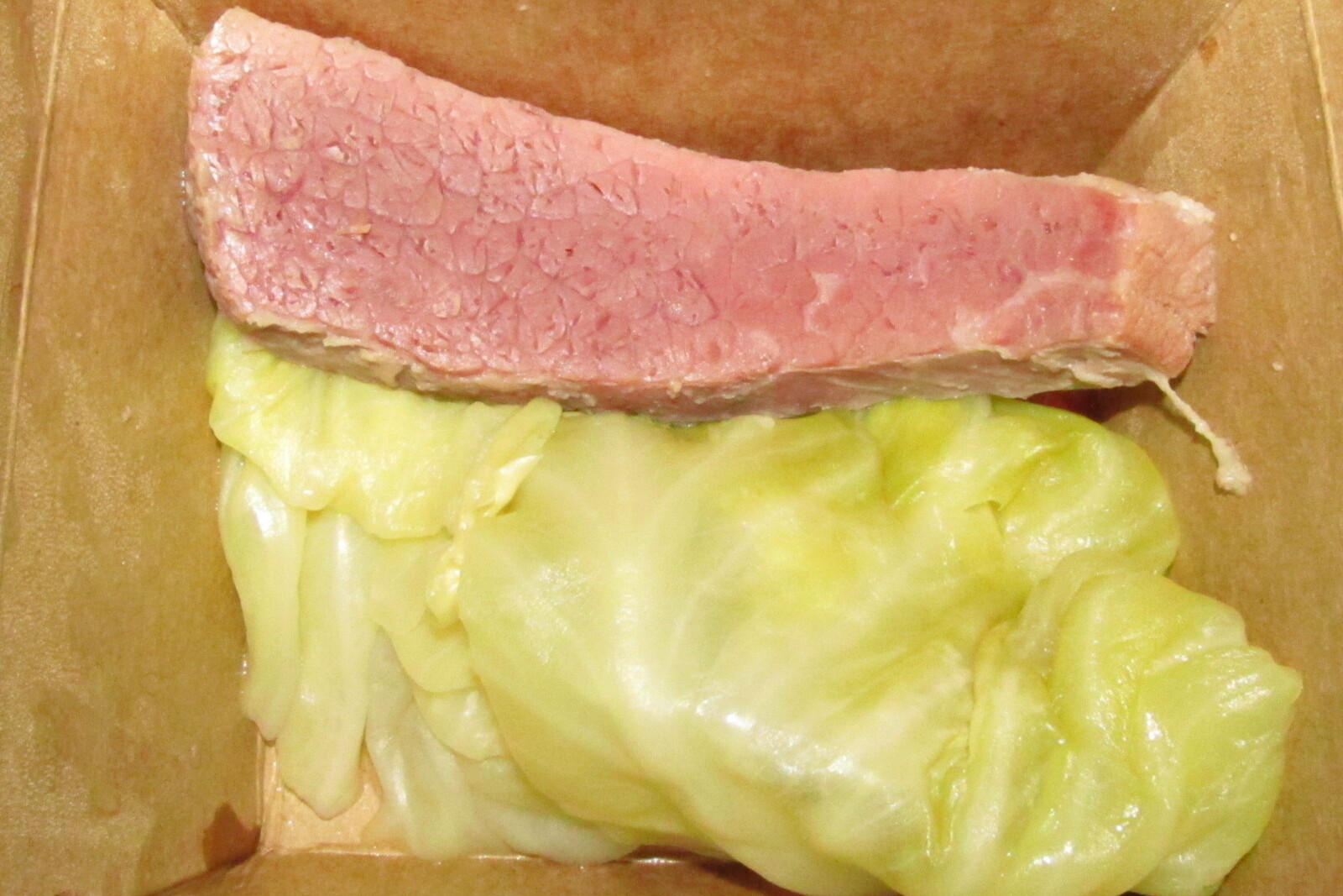 Corned beef and cabbage with potatoes and carrots traditional St Patricks Day