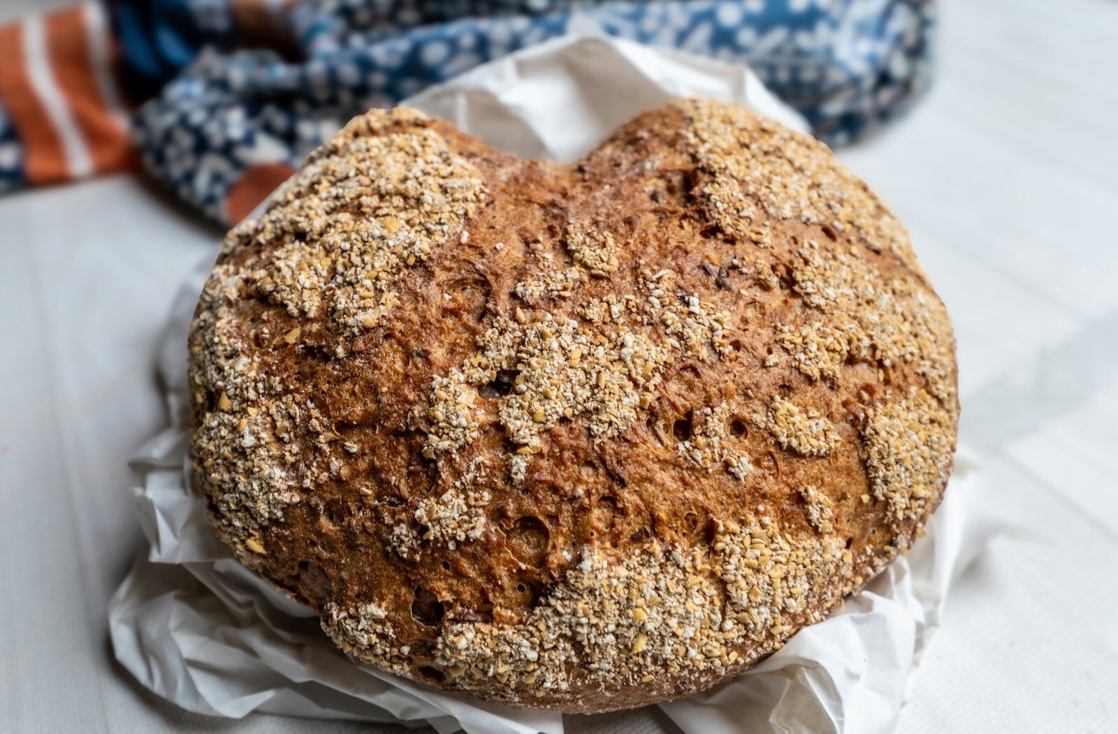 Traditional Irish soda bread with cross cut on top