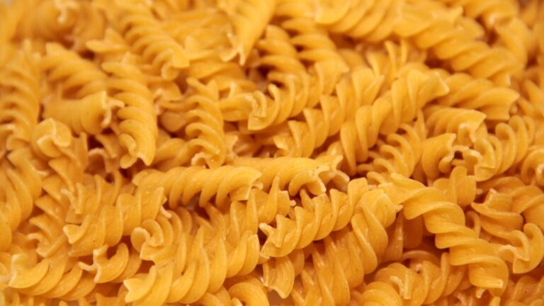 Gochujang butter pasta with crispy golden shallots and sesame seeds