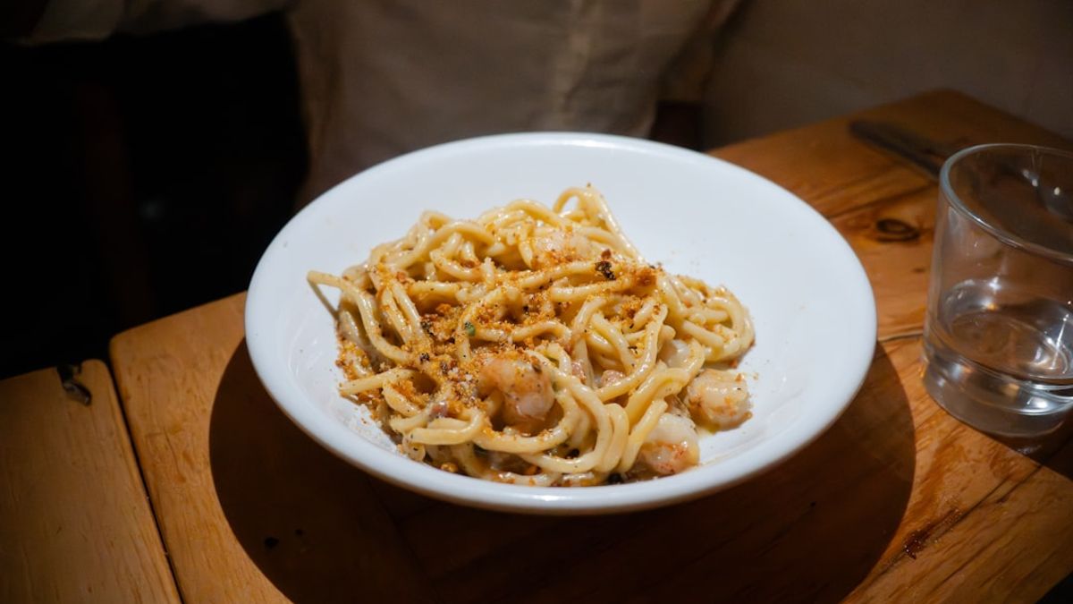 One-pot pasta and stir-fry with leftover rice as an easy weeknight meal from weeknight cookbook recipes