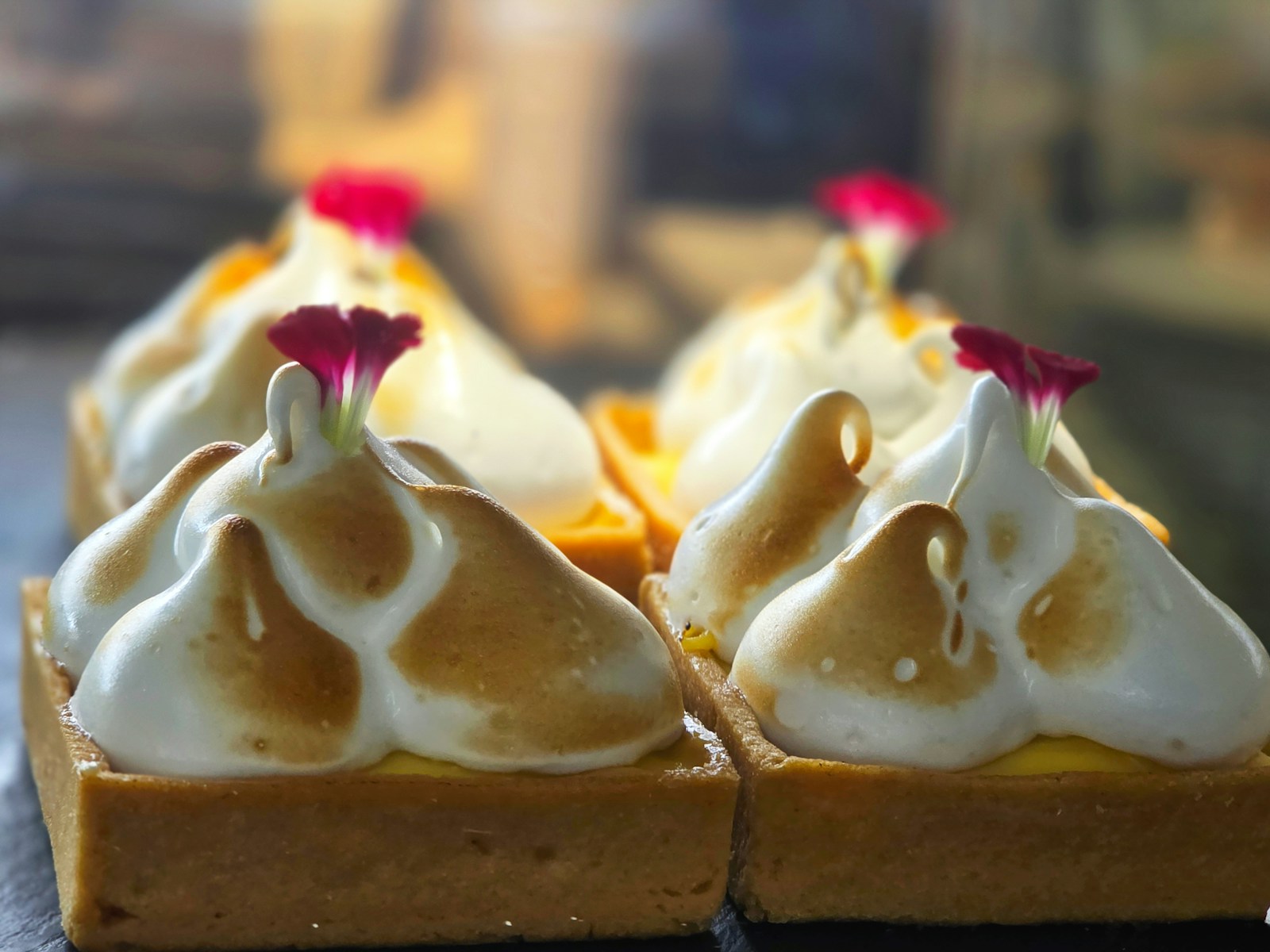 Lemon Tart with Torched Italian Meringue